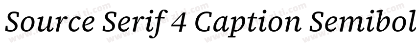 Source Serif 4 Caption Semibold字体转换